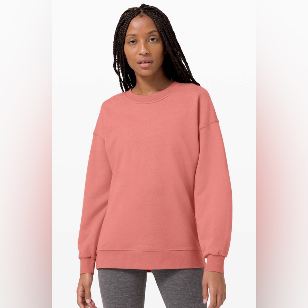LULULEMON perfectly oversized crew pink pit to pit 24”